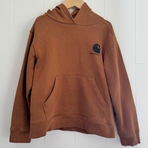 Boys Carhartt Tan Pullover Hoodie — Size 8/10